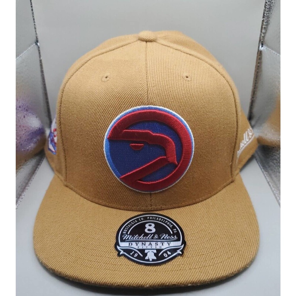 Size 8 Mitchell & Ness Nostalgia Atlanta Hawks Fitted Hat Brand New with Tags!!